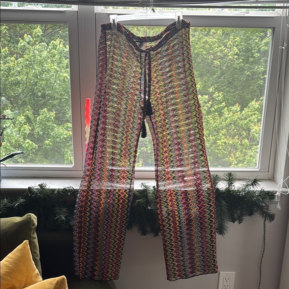 BECCA Multicolor Zigzag Swim Coverup Pants
